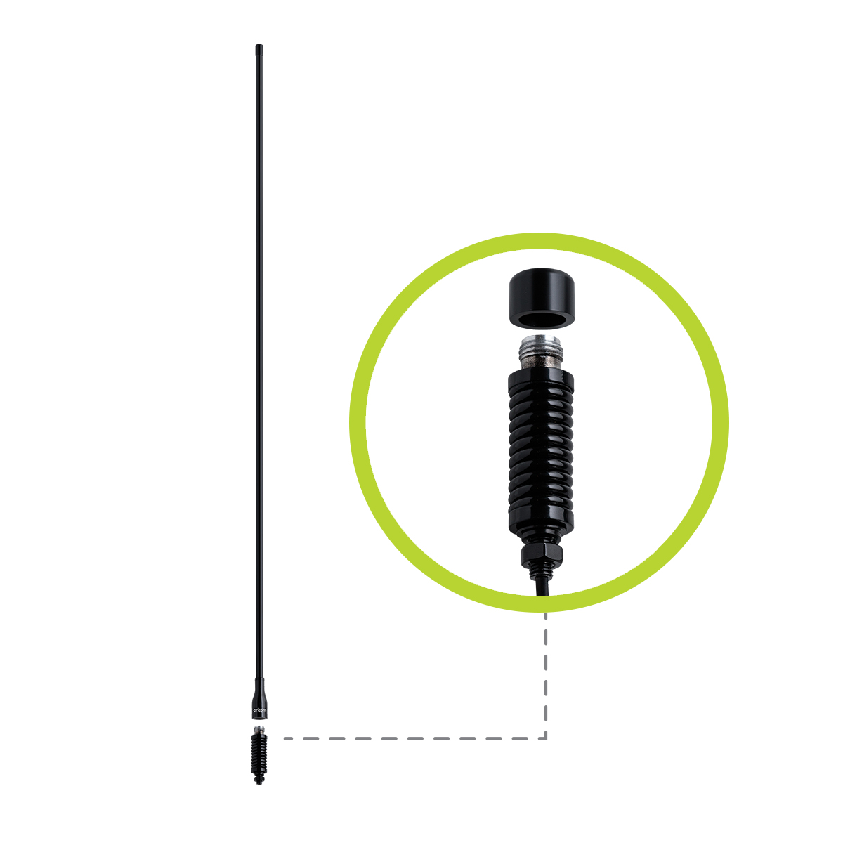 ORICOM ANU410 6dBi UHF CB ANTENNA WITH DETACHABLE WHIP