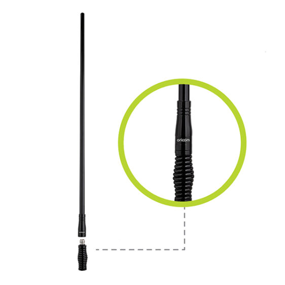 ORICOM ANU800 6.5dBi UHF CB ANTENNA WITH DETACHABLE FIBREGLASS POLE