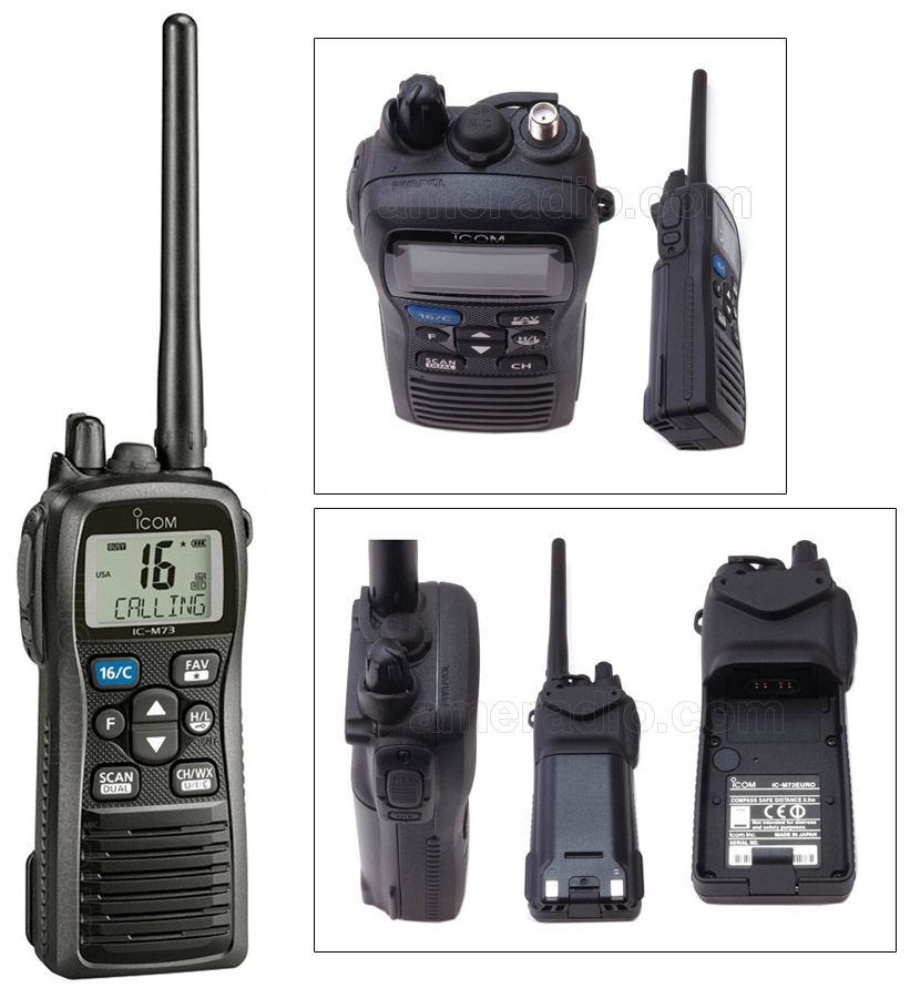 ICOM IC-M73EURO SLIM DESIGN WITH ACTIVE NOISE CANCELLING MARINE VHF HANDHELD TRANSCIEVER - Image 6