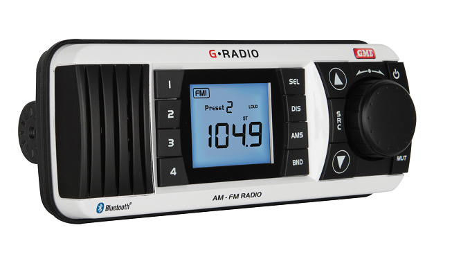 GME GR300BTW BLUETOOTH AM/FM MARINE STEREO - WHITE - Image 2