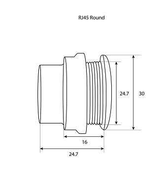 GME XRS-RJ45RND RJ45 PASS-THROUGH ADAPTOR - UNIVERSAL ROUND - Image 6