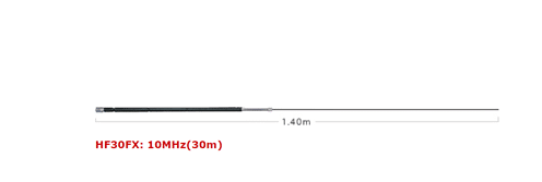 DIAMOND HF30FX SINGLE BAND MOBILE ANTENNA 10MHz (30m)