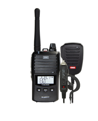 GME TX6165 5/1 WATT UHF CB HANDHELD RADIO INCLUDING ACCESSORIES
