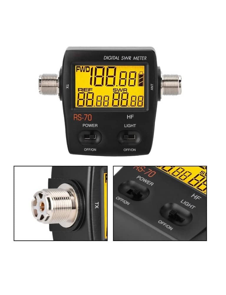 NISSEI RS-70 HF 1.6-60 MHz DIGITAL SWR METER - Image 3
