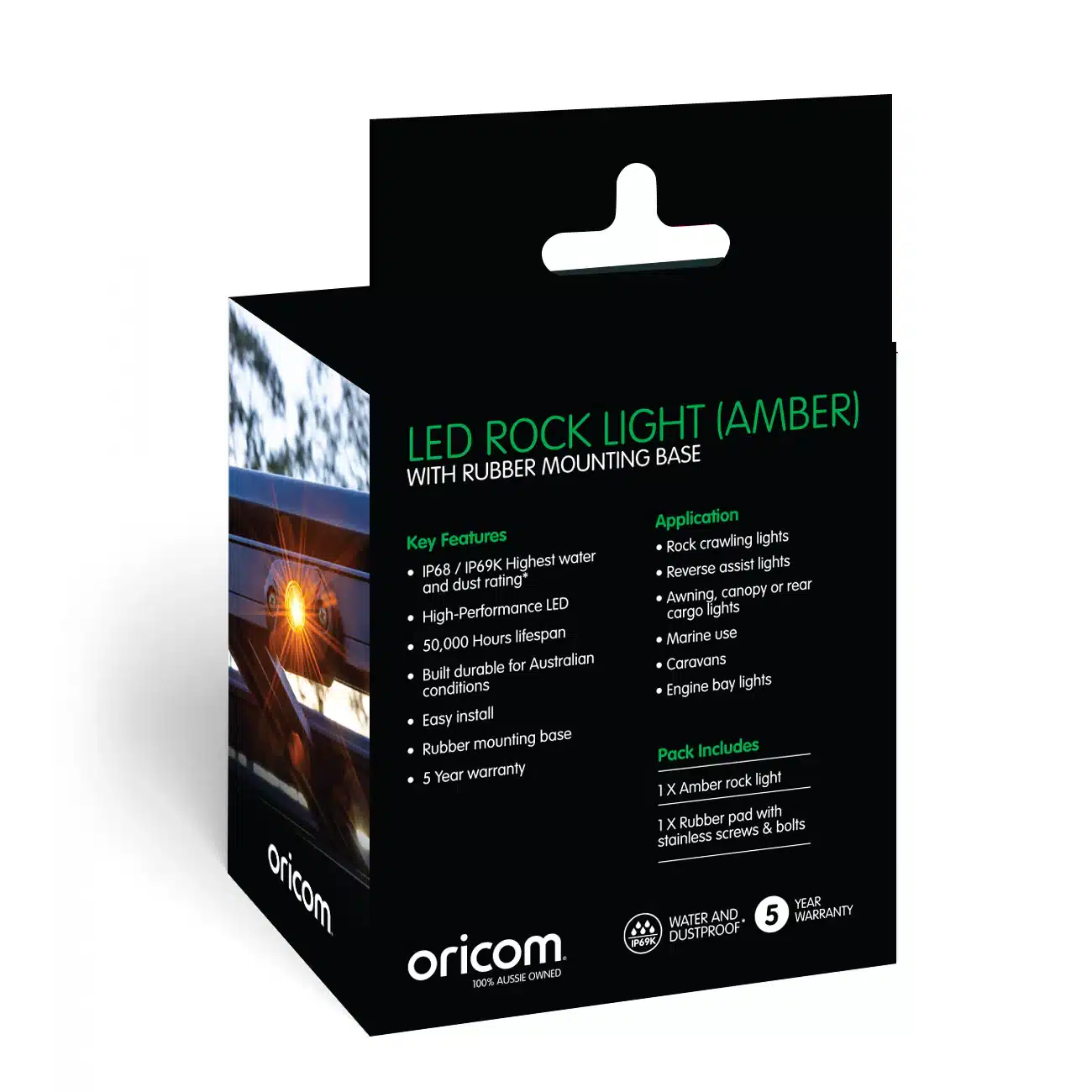 ORICOM RKL1A LED ROCK LIGHT SINGLE PACK (AMBER) - Image 6