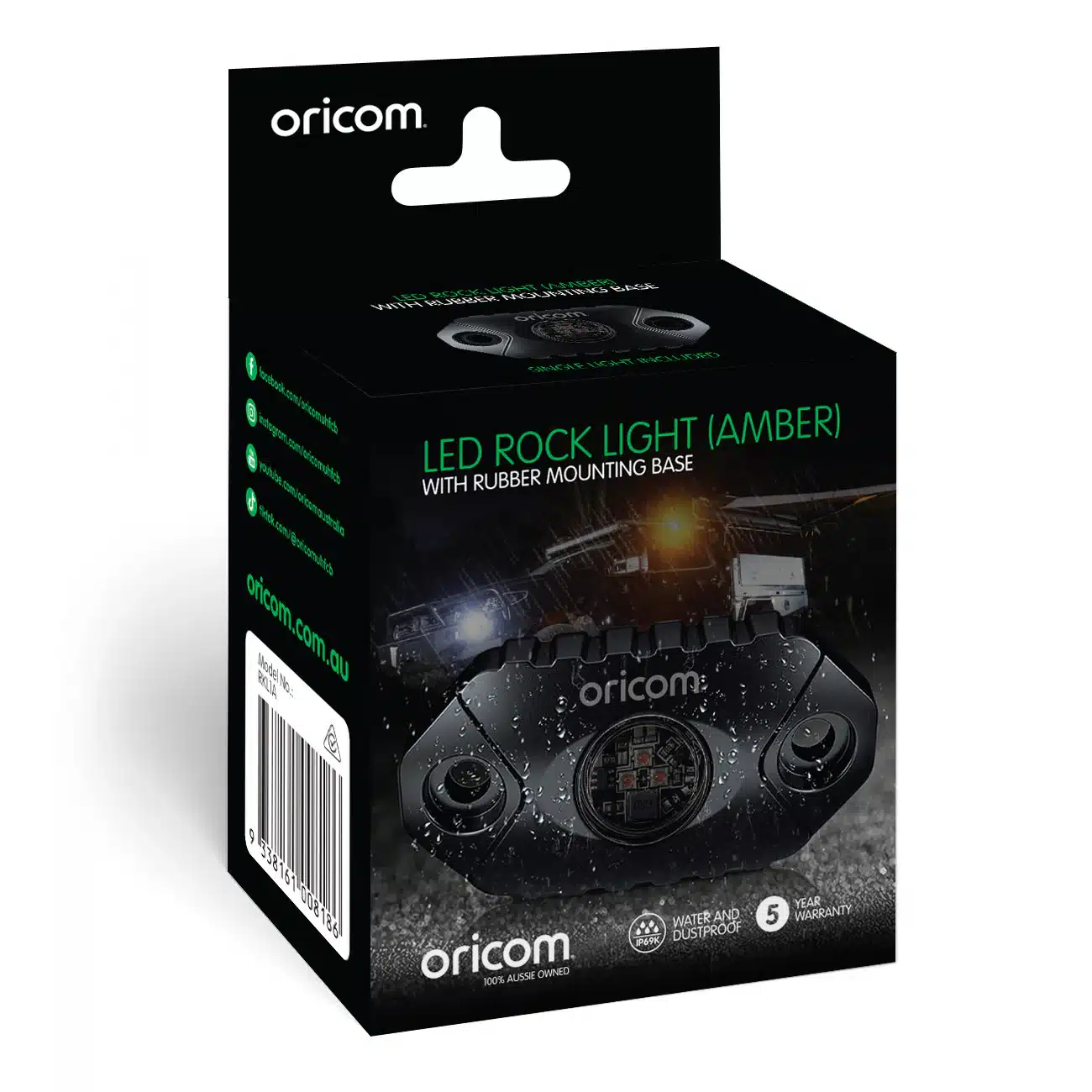 ORICOM RKL1A LED ROCK LIGHT SINGLE PACK (AMBER) - Image 5